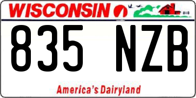 WI license plate 835NZB