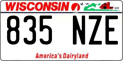 WI license plate 835NZE