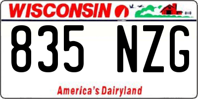 WI license plate 835NZG