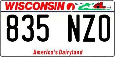 WI license plate 835NZO