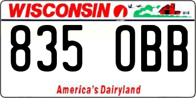 WI license plate 835OBB