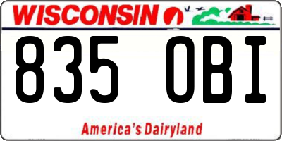 WI license plate 835OBI