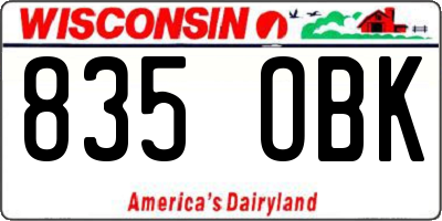 WI license plate 835OBK