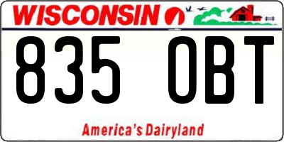 WI license plate 835OBT
