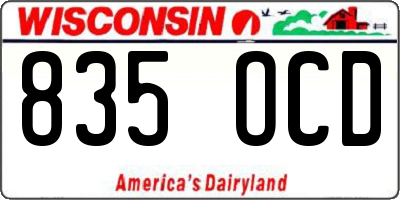 WI license plate 835OCD