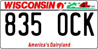 WI license plate 835OCK