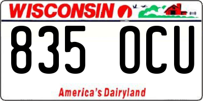 WI license plate 835OCU