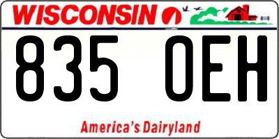 WI license plate 835OEH