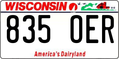 WI license plate 835OER