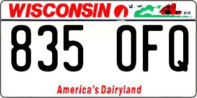 WI license plate 835OFQ