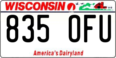 WI license plate 835OFU