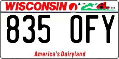 WI license plate 835OFY