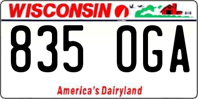 WI license plate 835OGA