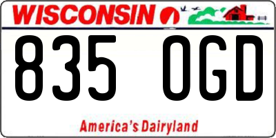 WI license plate 835OGD