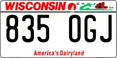 WI license plate 835OGJ