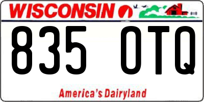 WI license plate 835OTQ