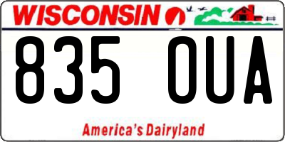 WI license plate 835OUA