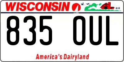 WI license plate 835OUL
