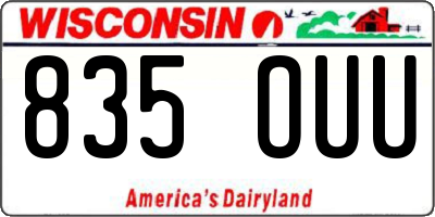 WI license plate 835OUU