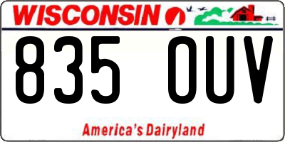 WI license plate 835OUV