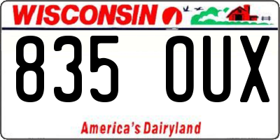 WI license plate 835OUX
