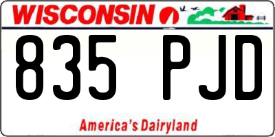 WI license plate 835PJD