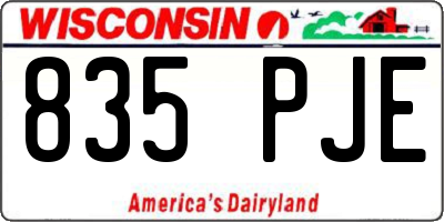 WI license plate 835PJE