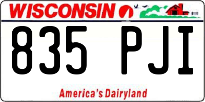 WI license plate 835PJI