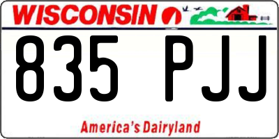 WI license plate 835PJJ