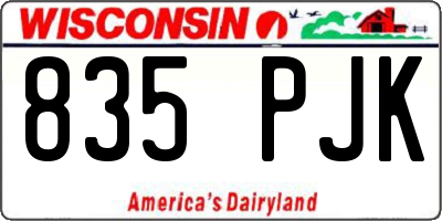 WI license plate 835PJK