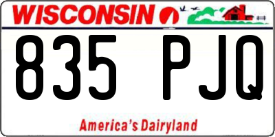 WI license plate 835PJQ
