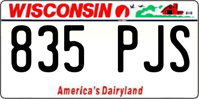 WI license plate 835PJS