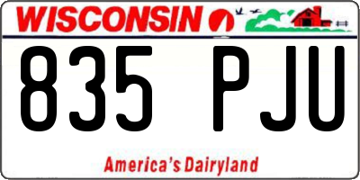 WI license plate 835PJU