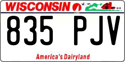 WI license plate 835PJV