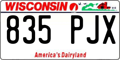 WI license plate 835PJX