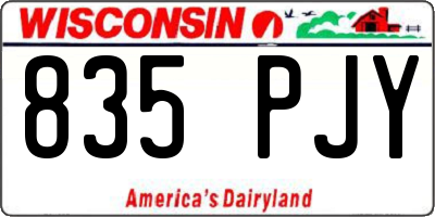 WI license plate 835PJY