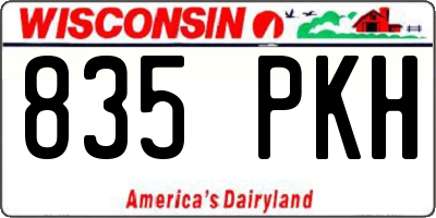 WI license plate 835PKH