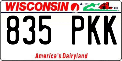 WI license plate 835PKK