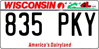 WI license plate 835PKY