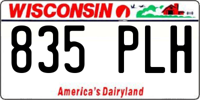 WI license plate 835PLH