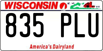WI license plate 835PLU