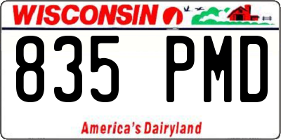 WI license plate 835PMD