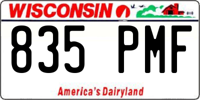 WI license plate 835PMF