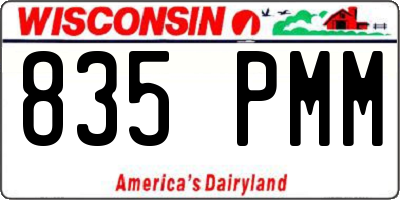 WI license plate 835PMM
