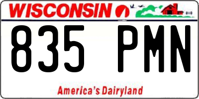WI license plate 835PMN
