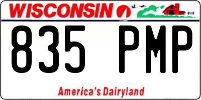WI license plate 835PMP