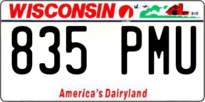 WI license plate 835PMU