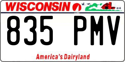 WI license plate 835PMV