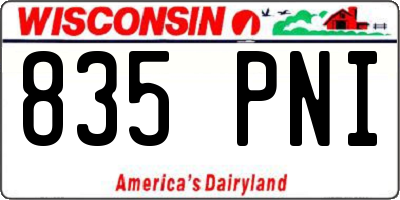 WI license plate 835PNI