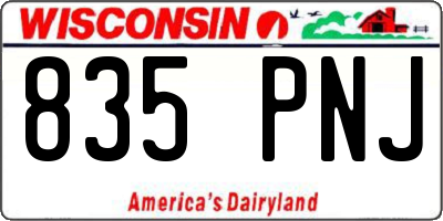 WI license plate 835PNJ